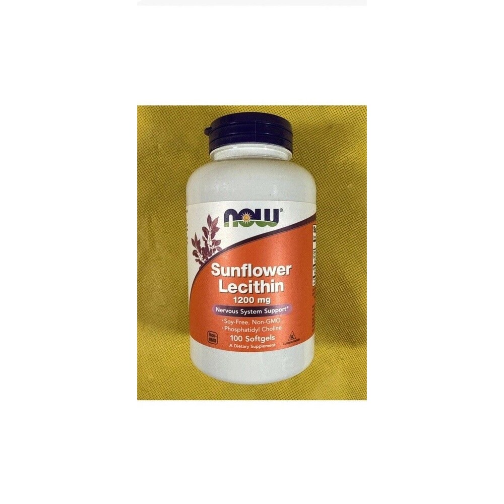 NOW Foods Sunflower Lecithin 1,200 mg 100 Soft Gels  Nervous System Support